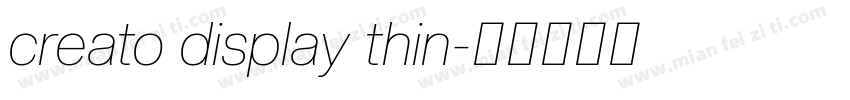 creato display thin字体转换